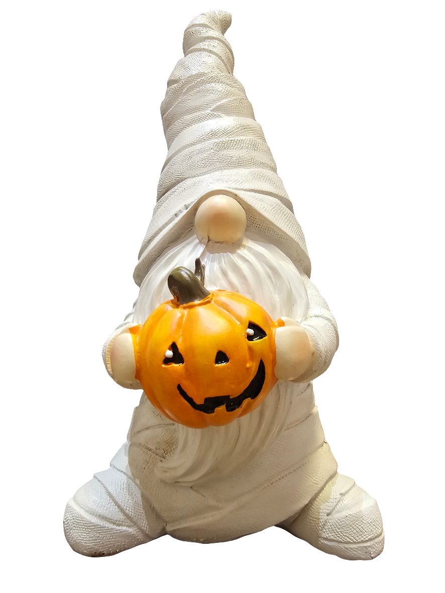 Mummified Gonk statue with cute Pumpkin