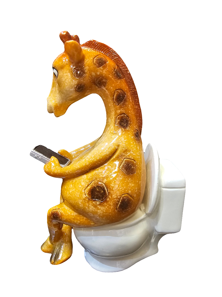 Take a Seat Giraffe on the Loo statue