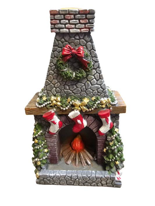 Christmas Fireplace Backflow Incense Cone Burner