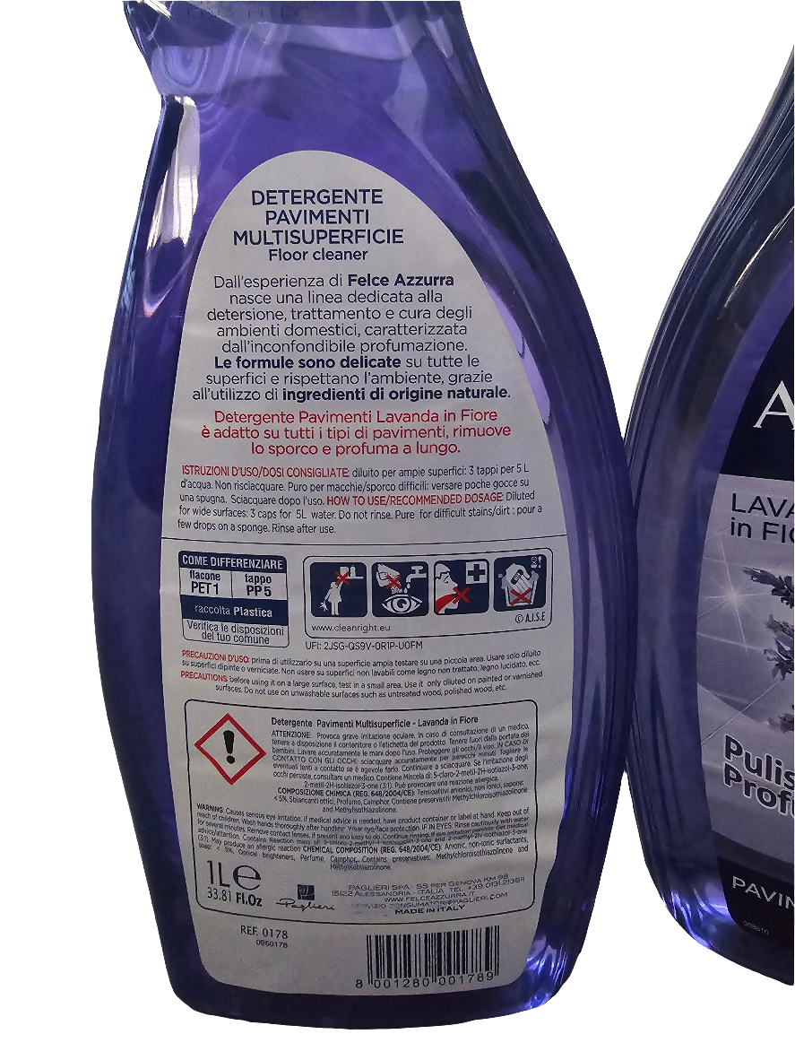 Felce Azzurra Casa Multi-Surface Floor Cleaner choice of 2 scents 1L