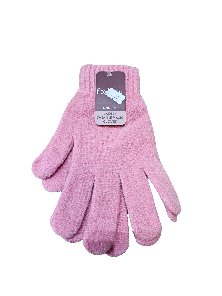 Ladies Chenille Winter Gloves - Soft and Cozy