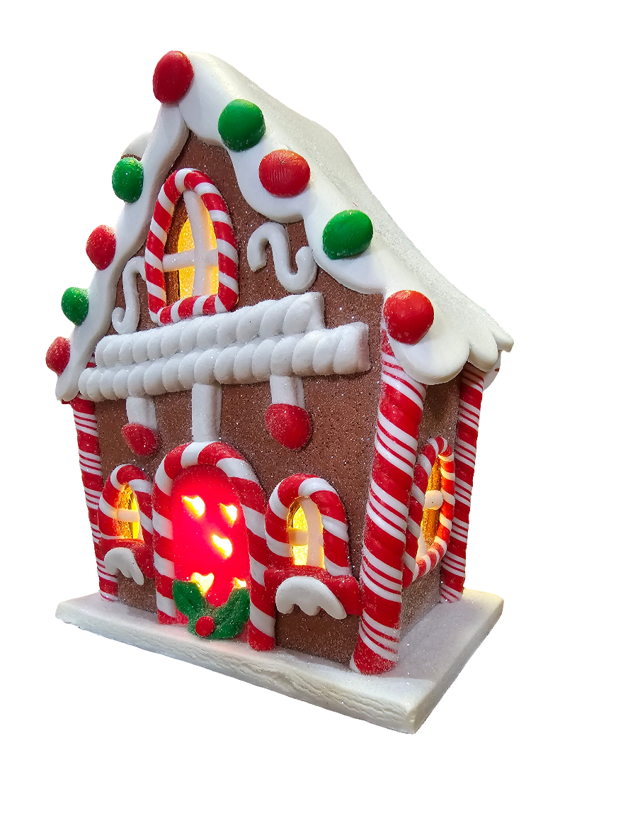 Christmas Cookie LED Gingerbread House Ornament