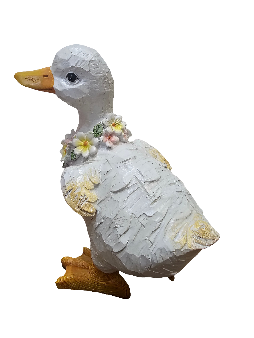 Garden Garland Posing Duck Statue