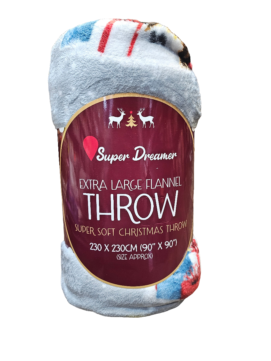 Super soft Highland cow Christmas Throw King size