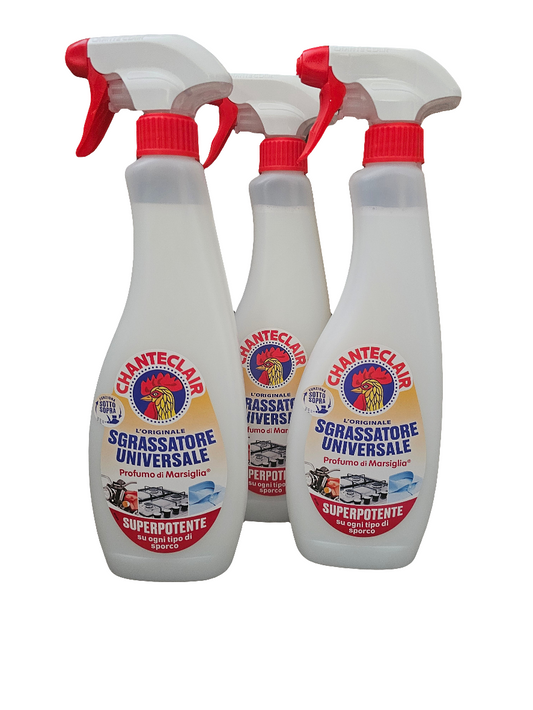 Chanteclair Sgrassatore Universale, super-powerful universal degreaser with a Marsiglia (Marseille soap) scent.