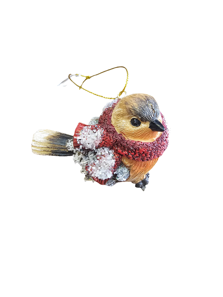 Sweet Festive Hanging Robin Decoration with Hat or scarf
