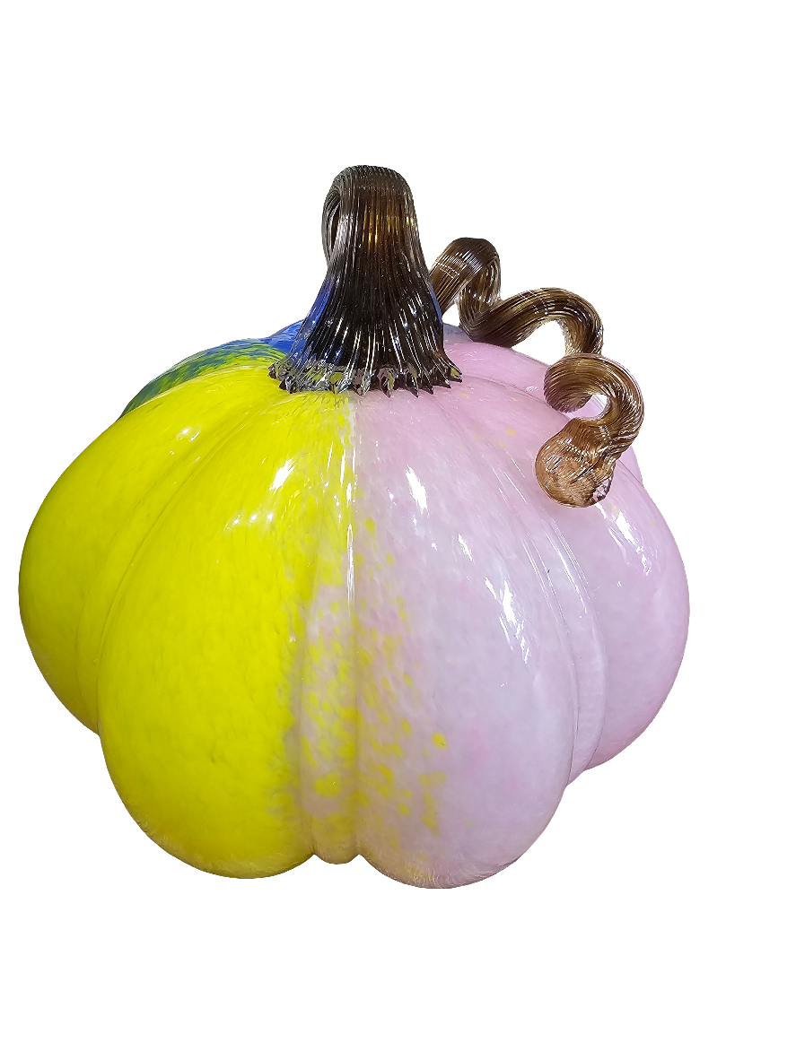 Large Glass Tricolour Pumpkin