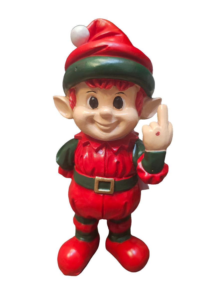 Christmas Elf Bahaving Badly 16cm Statue