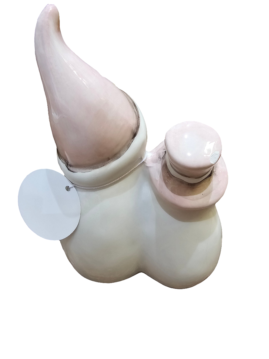 Pastel Pink LED Snowman Pair