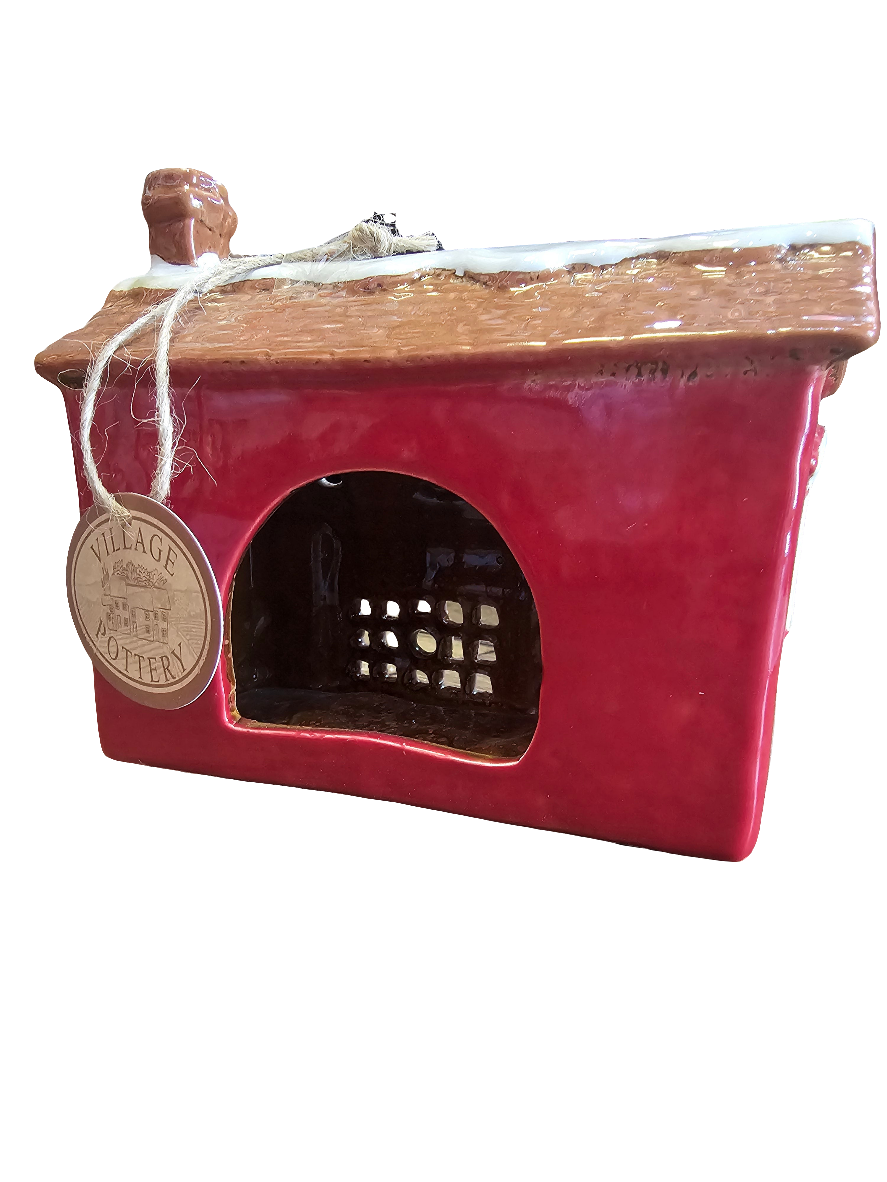 Village Pottery Christmas Toy Shop Tealight Candle Holder