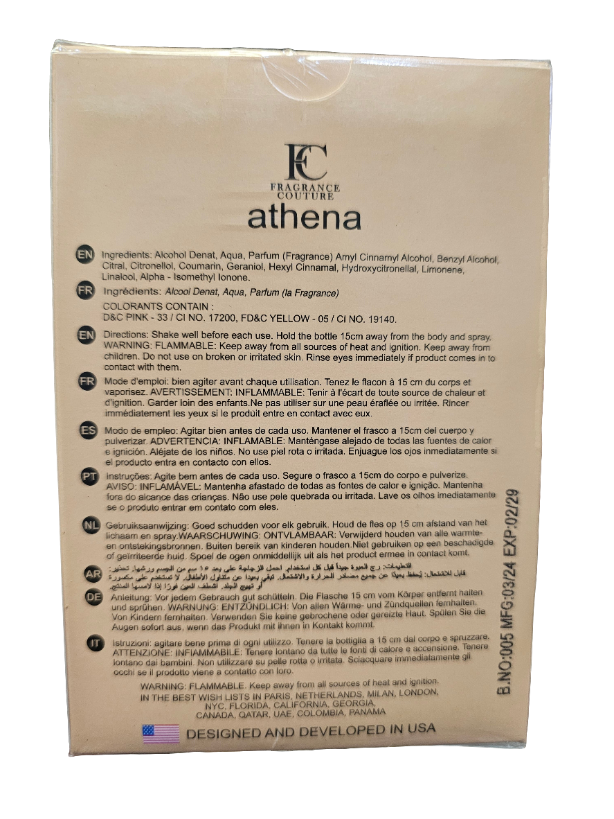 Athena Eau de Parfum for women by Maison Alhambra 100ml