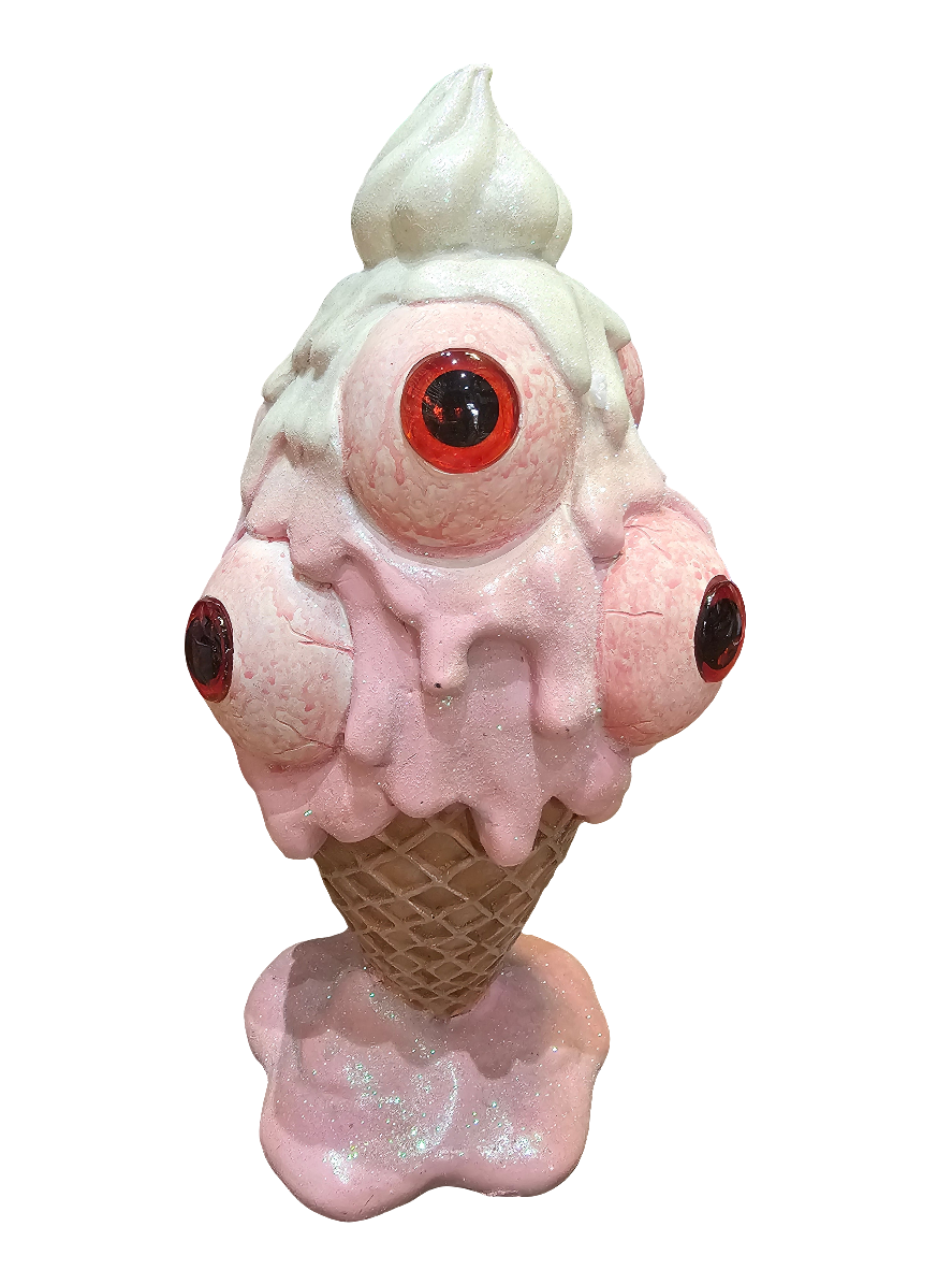 Pink eyes cream Halloween ornament