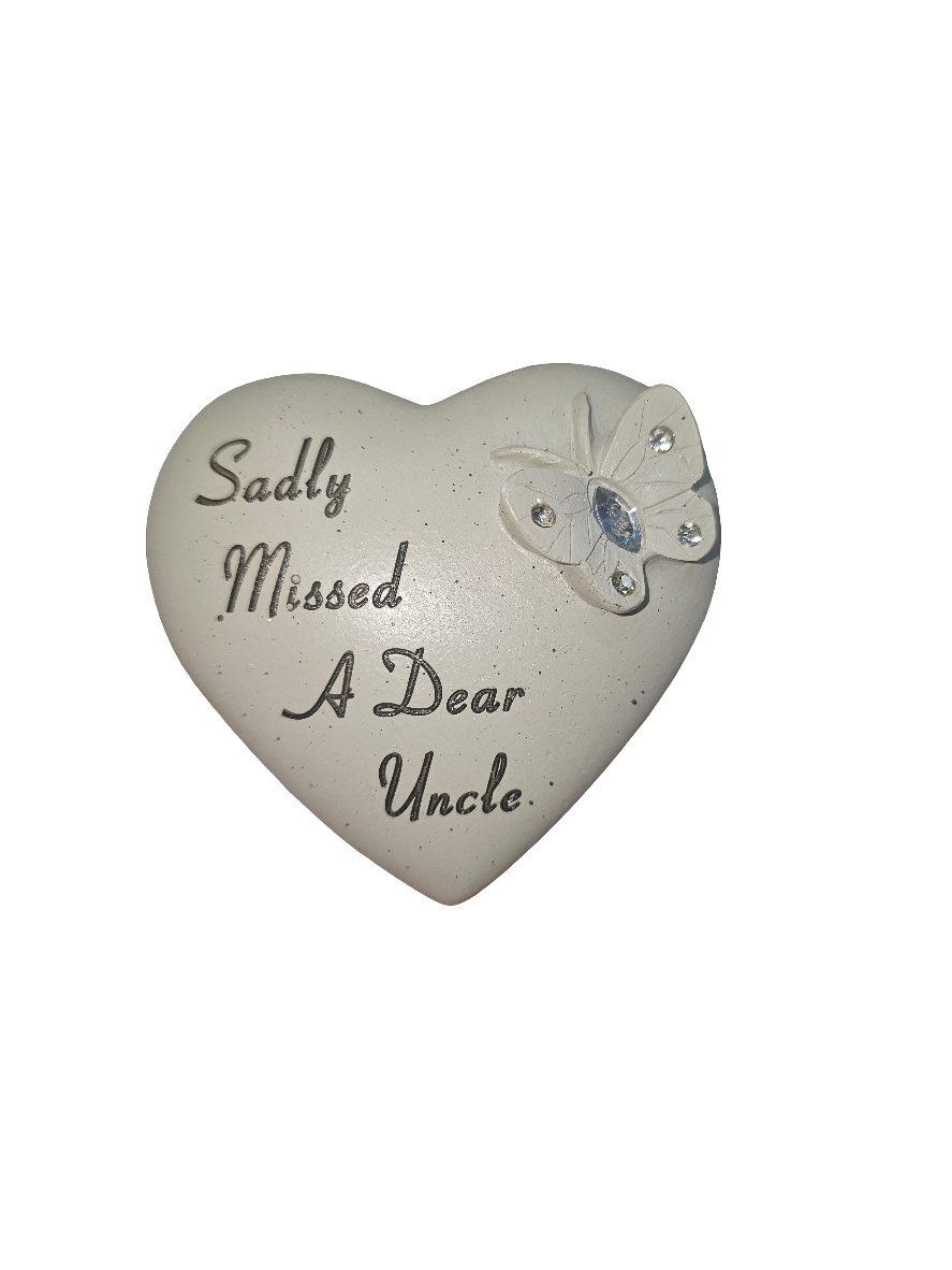 Sadly Missed Small Memorial Stone with Butterfly