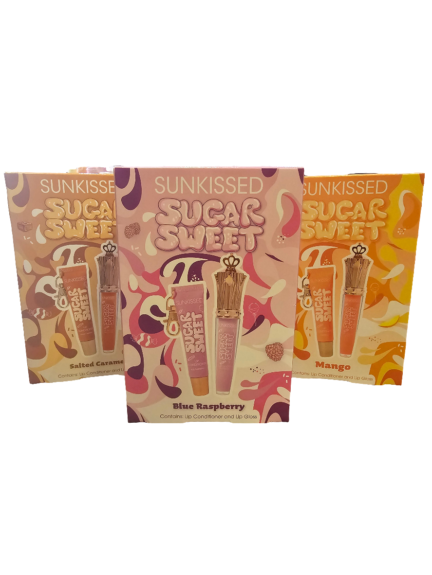 Sugar Sweet Lip Duo, contains a lip conditioner and a lip gloss.