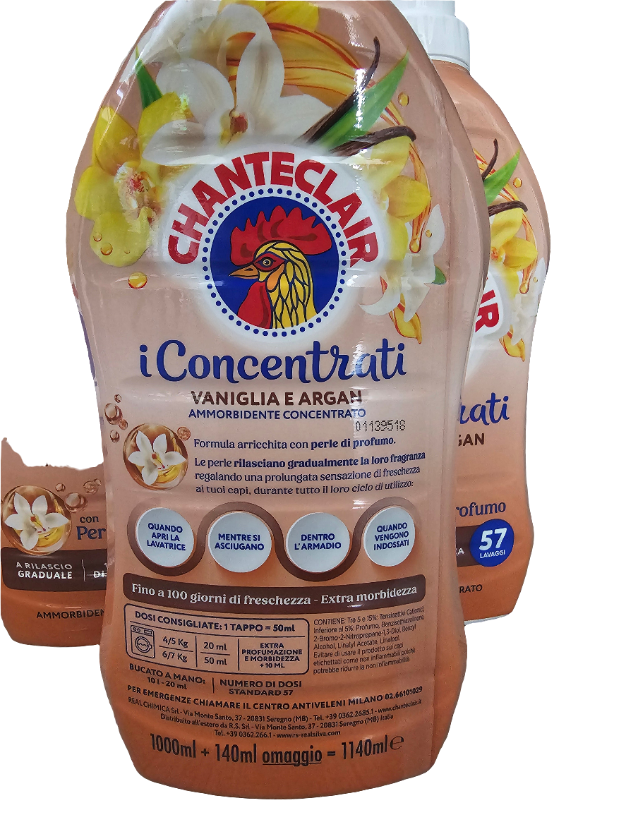 Chanteclair Concentrated Fabric Softener with Vanilla and Argan scent 1140ml