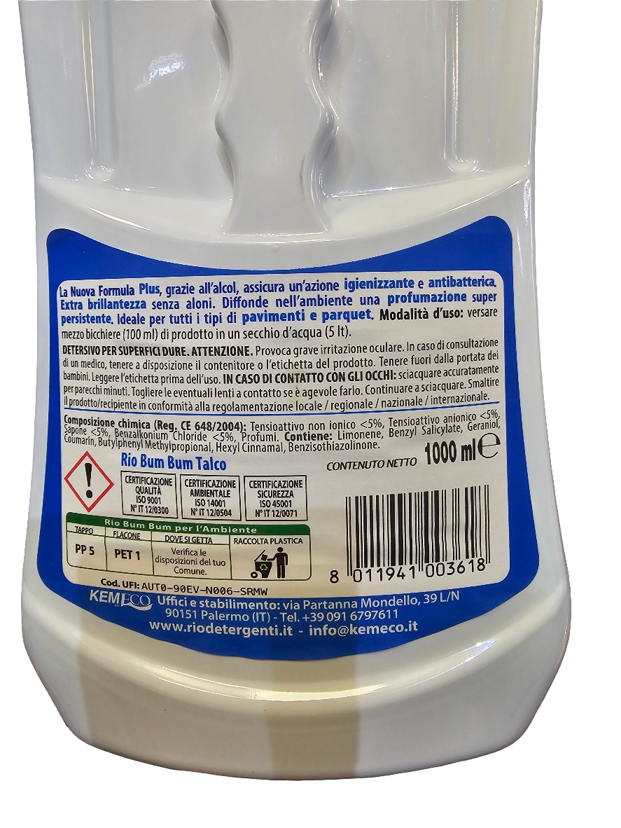 Rio Bum Bum Plus Pavimenti Profumo di Talco 1000ml