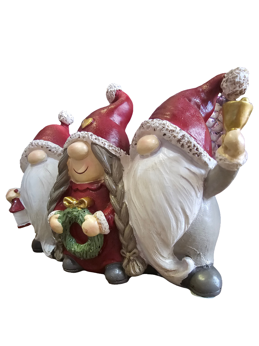 Christmas Santa Gonk Family Statue
