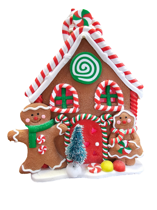 Christmas Cookie LED Gingerbread House Large Ornament