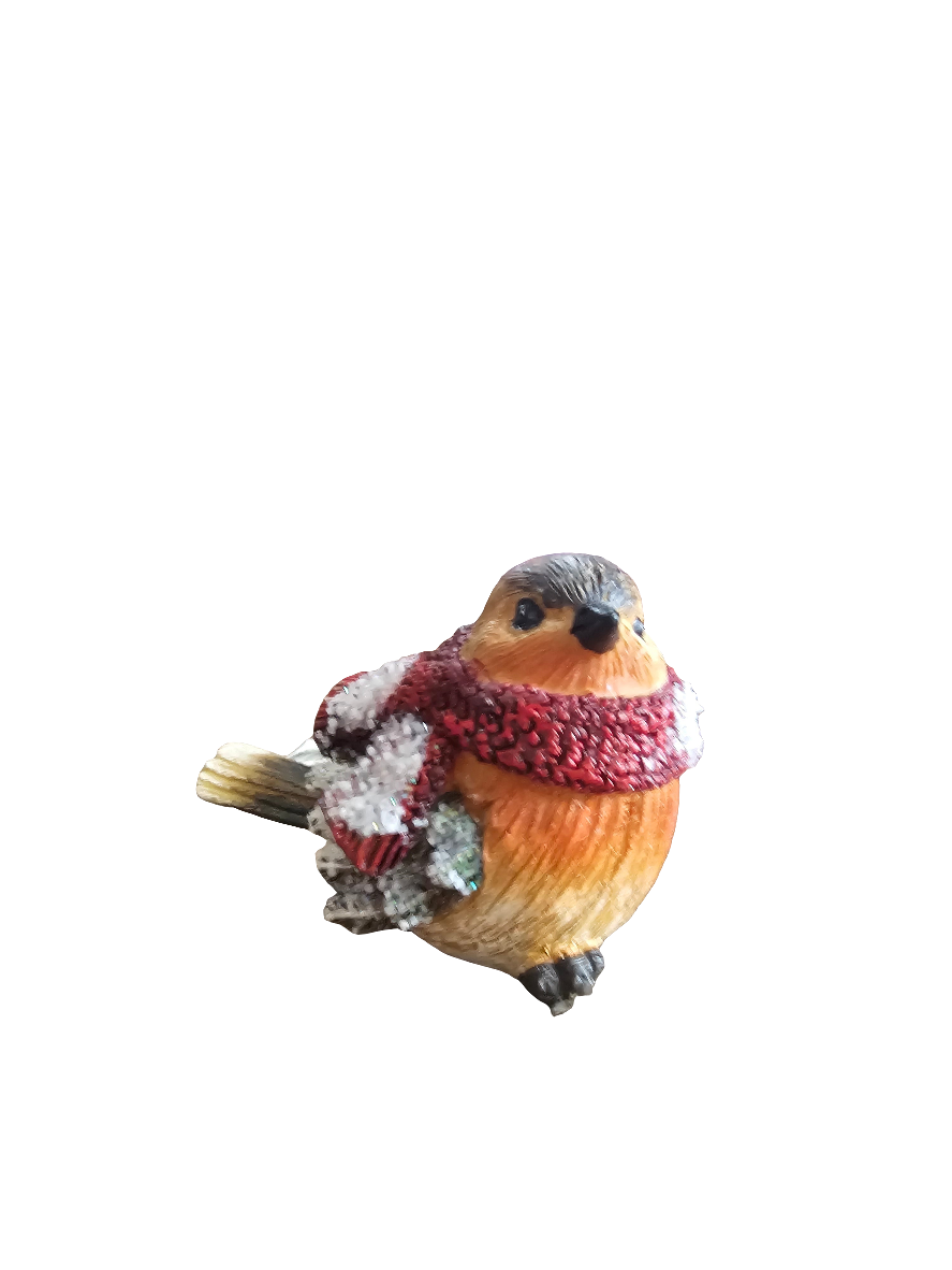 Sweet Festive Hanging Robin Decoration with Hat or scarf