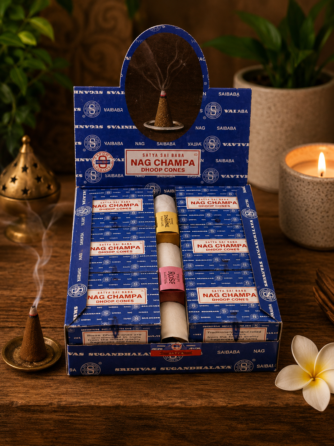 Satya Sai Baba Nag Champa Incense Cones