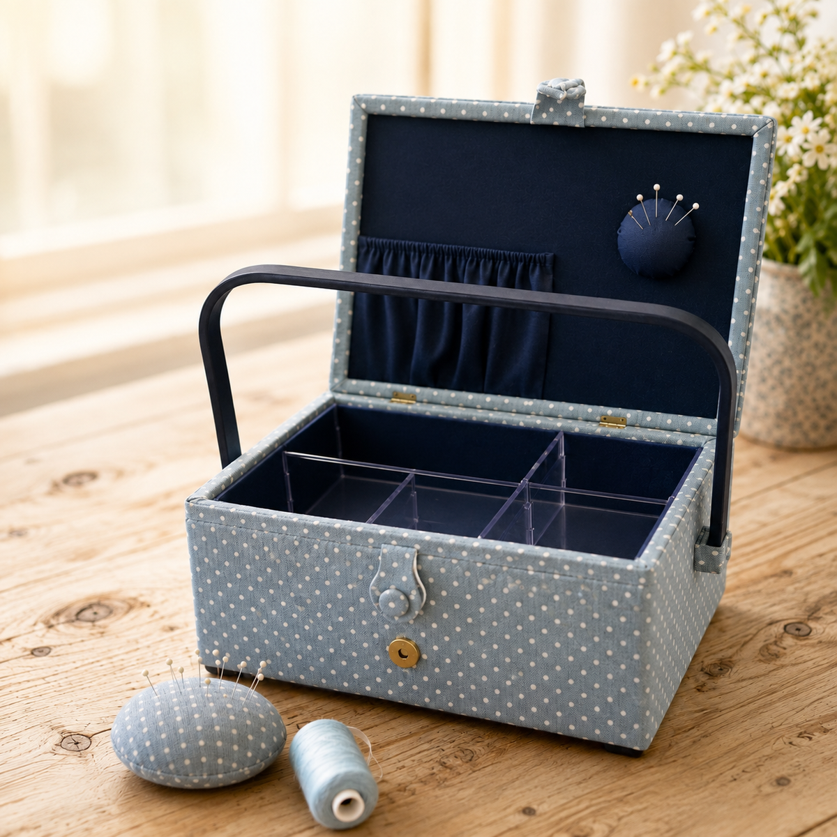Sewing Basket 100% Cotton ( contents not included)
