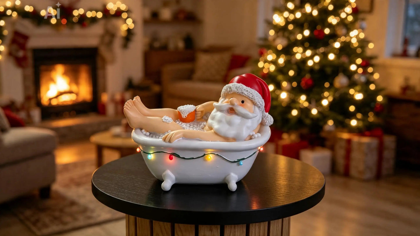 Santa in bath