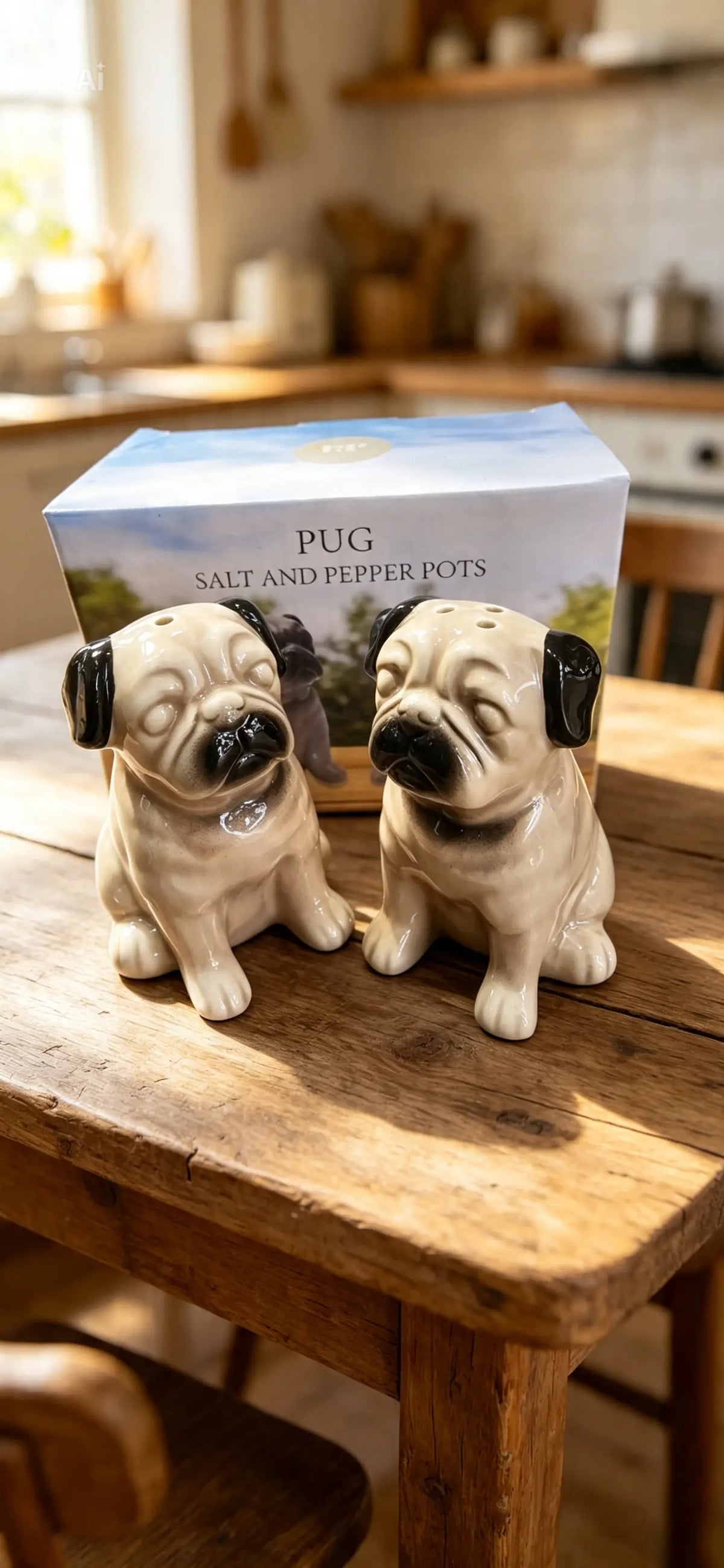 Pug design Salt & Pepper Pots