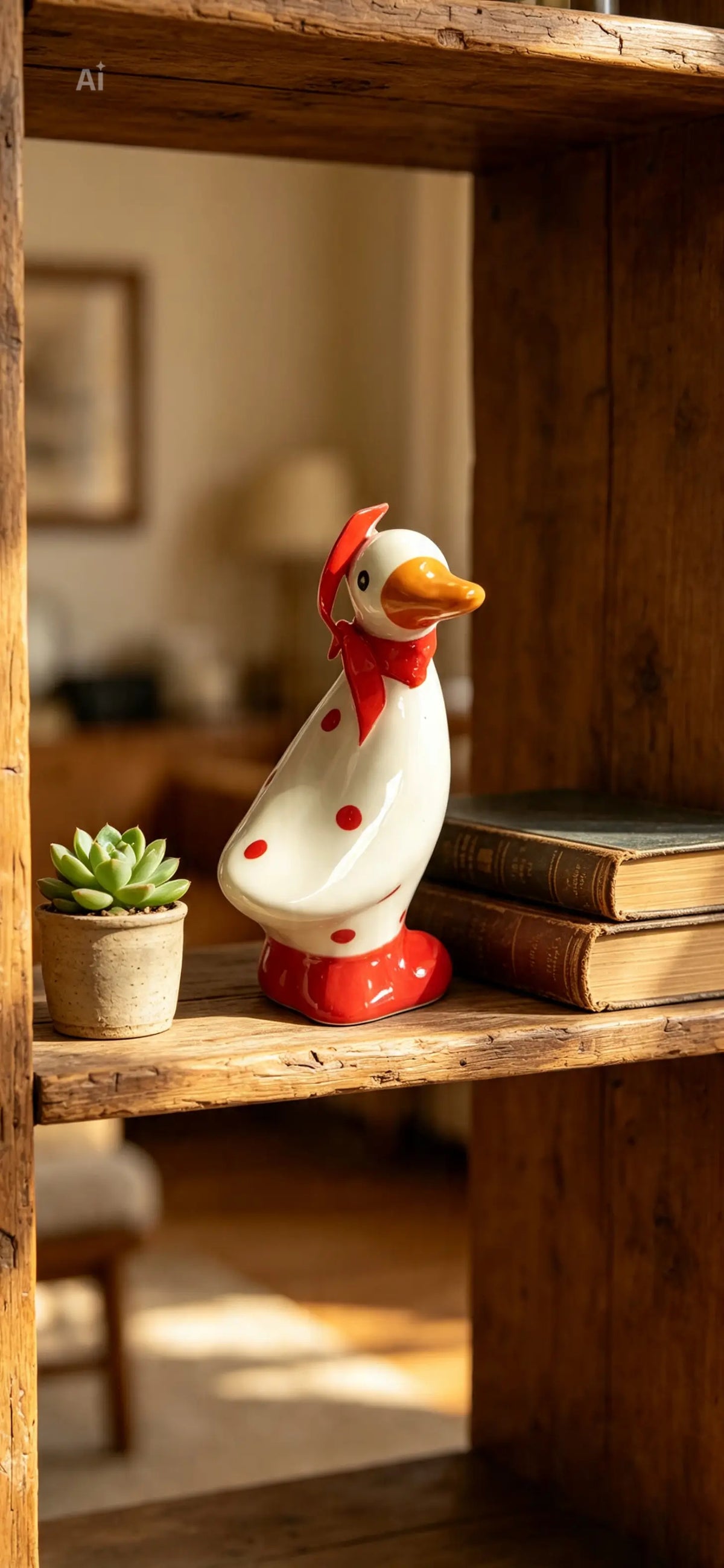 Small Ceramic Polka dot Duck