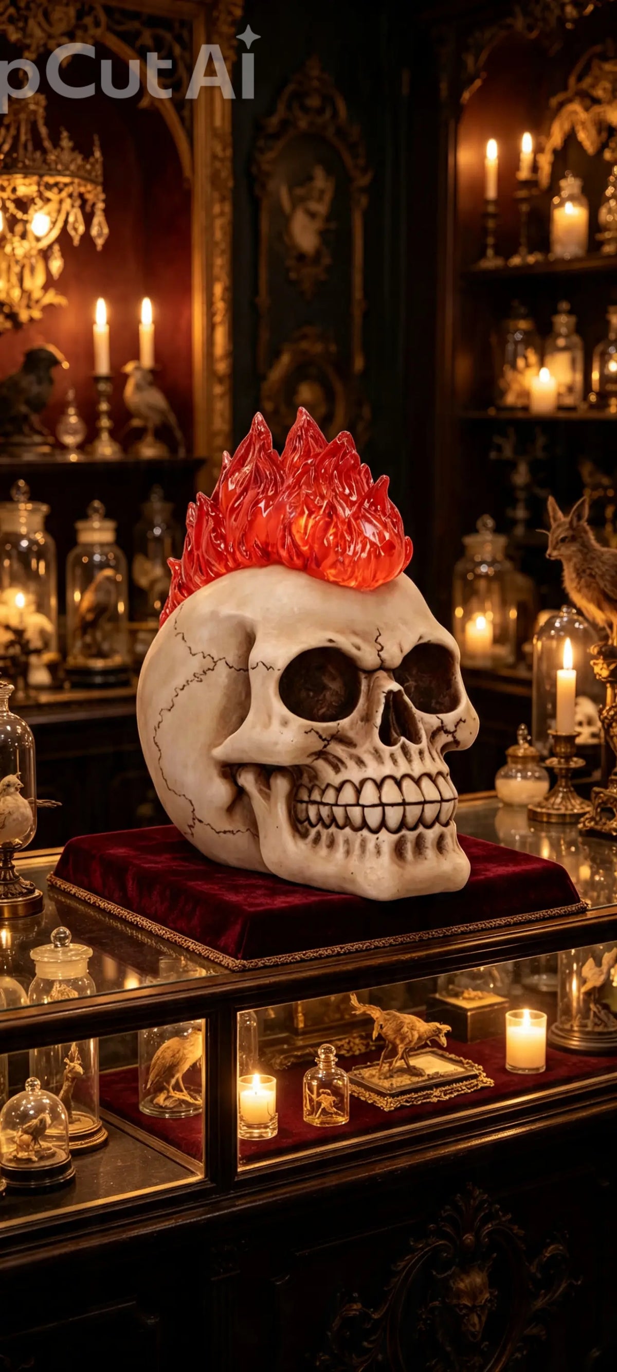 Hot-Headed Decorative Resin Skull