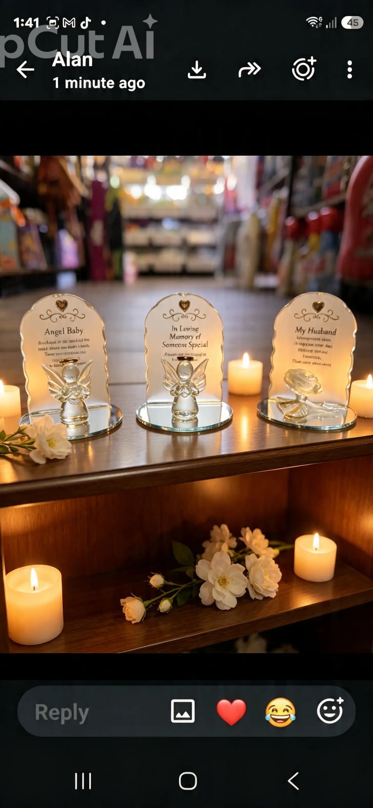 Thoughts of You Memorial Glass Plaque, 4 options