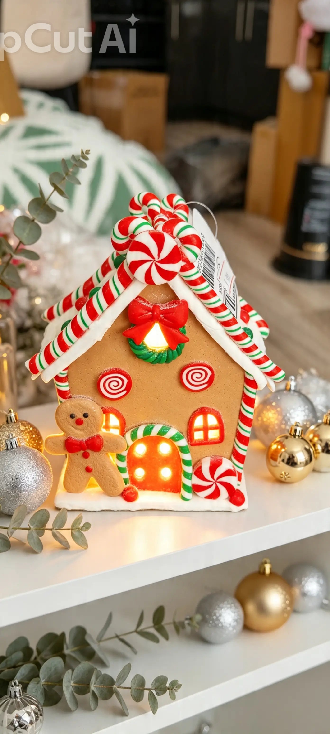LED Candy Gingerbread House