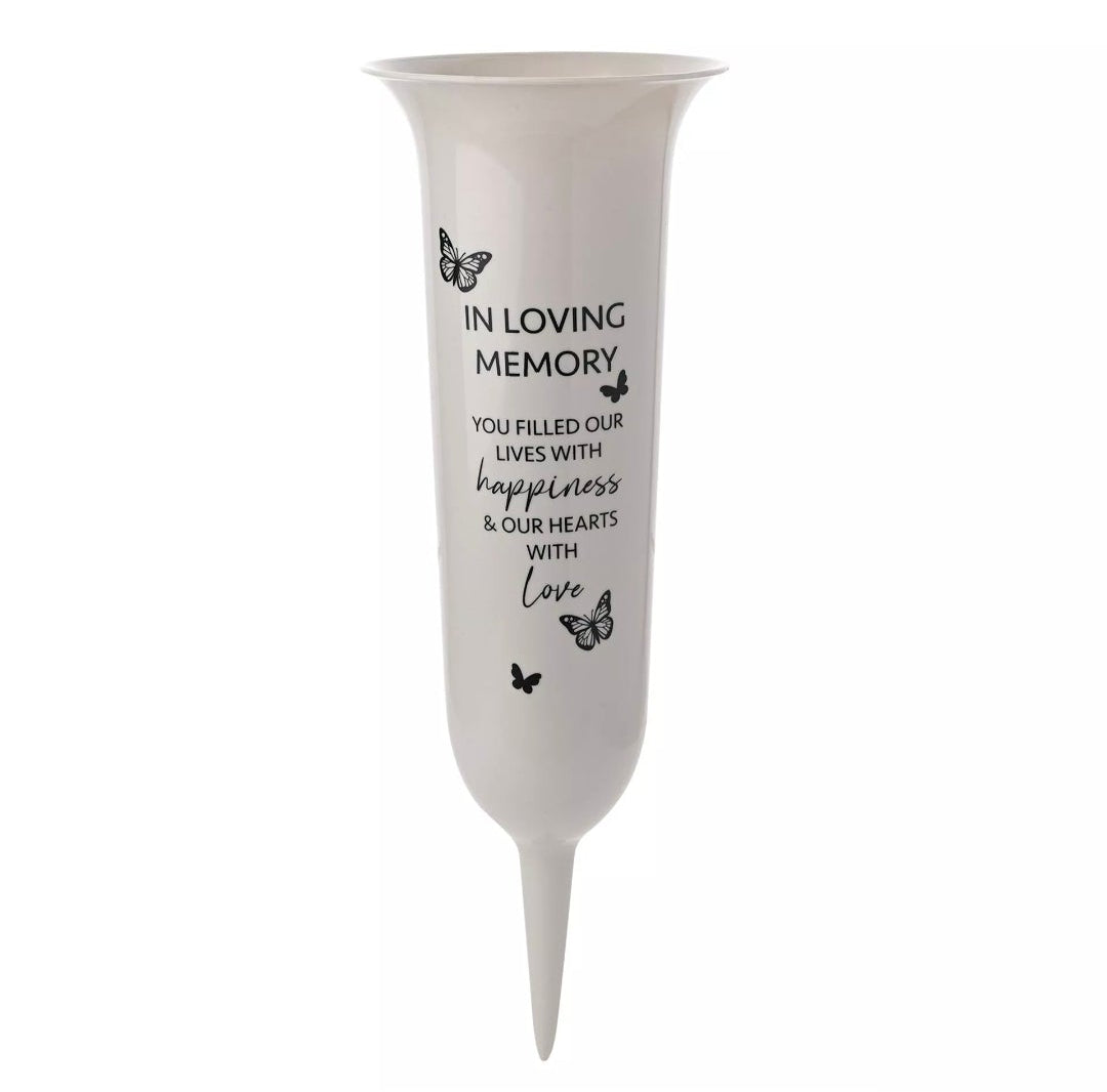 Thoughts of You' Vase - In Loving Memory You Filled our Lives with Happiness