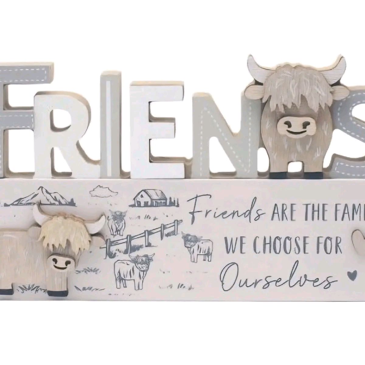 Highland Cows Wooden Plaques with Quotes