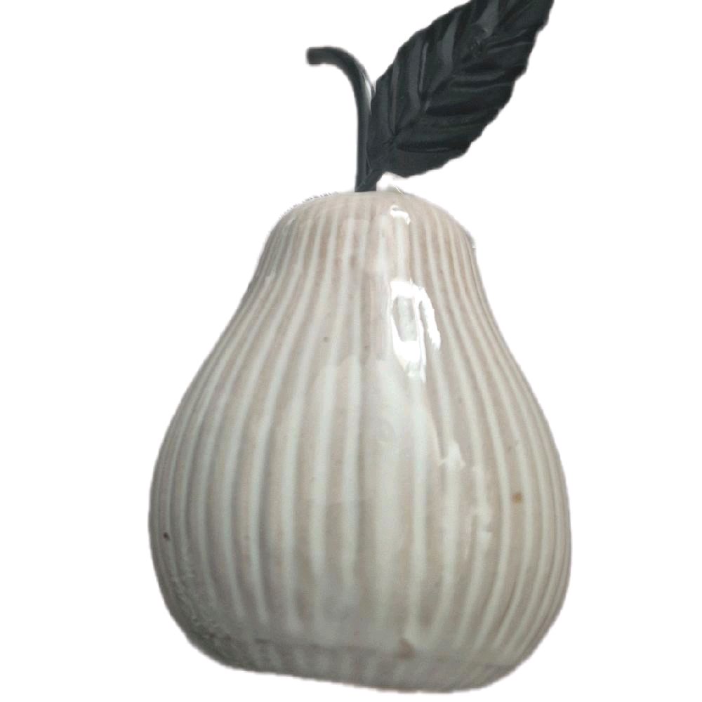 Porcelain Pear Deco, 12cm Decorative Ornaments Fruit - Home Decor - Plants