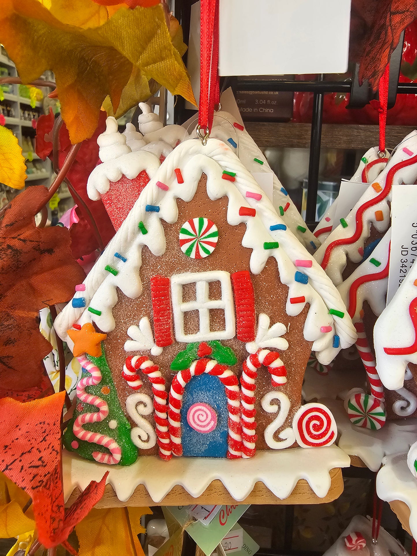 Christmas Cookie Gingerbread House Front Hanging Decoration