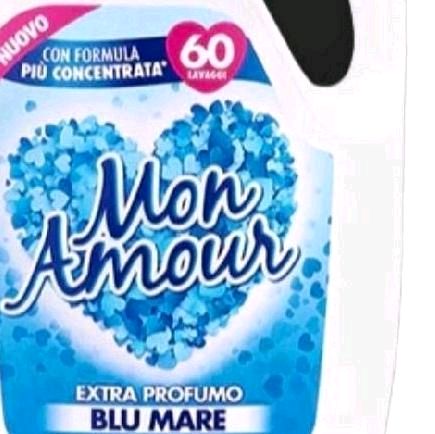 MON AMOUR Softener Concentrated Blu Mare 60 Washes 3 Litres Fabric Softener for Soft Washing Needs Household
