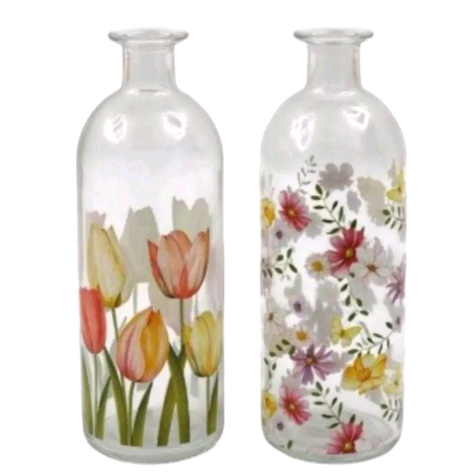 20.5cm Floral Print Vase