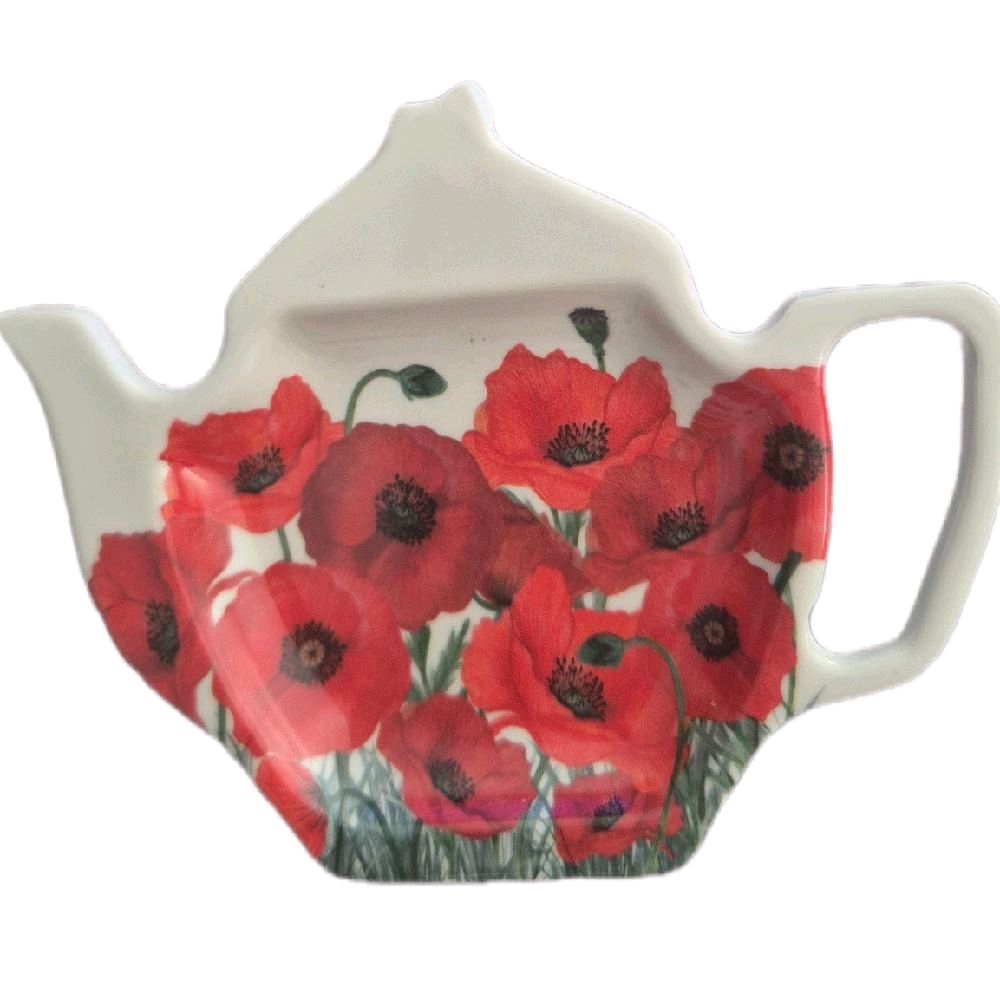 Poppy Design Melamine Teabag Holder Organiser for Stylish Tea Storage Lightweight