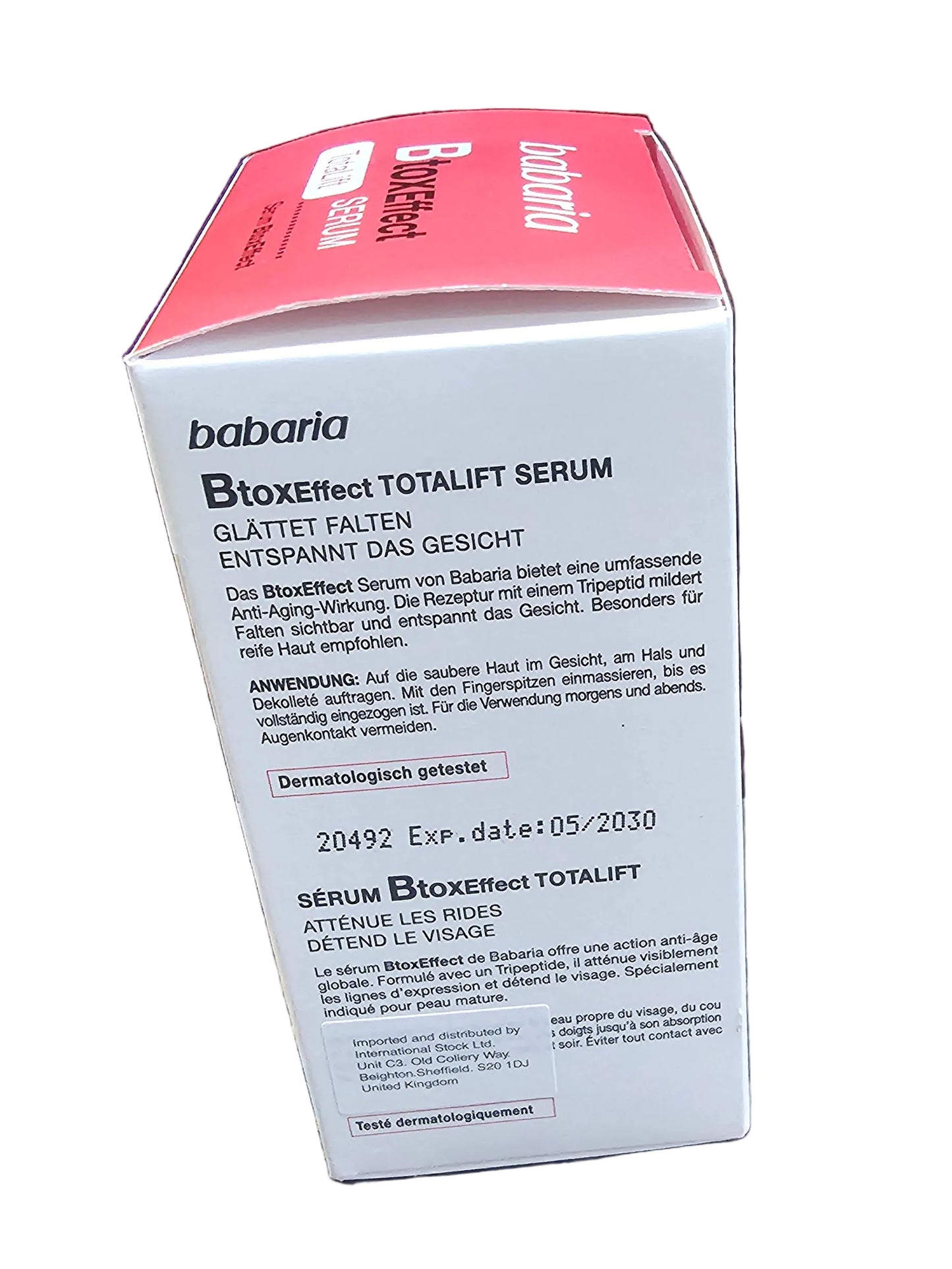 Babaria Total Lift Botox Effect Serum for Skin Comfort - Skincare Moisturize Hydrate Moisturizing