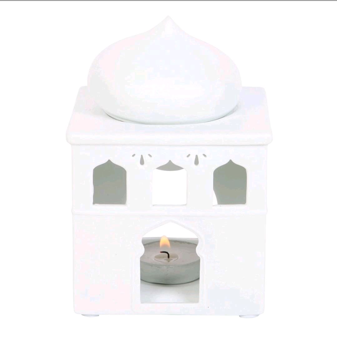 White Mosque Oil/incense burner Decor Fragrance Ornaments