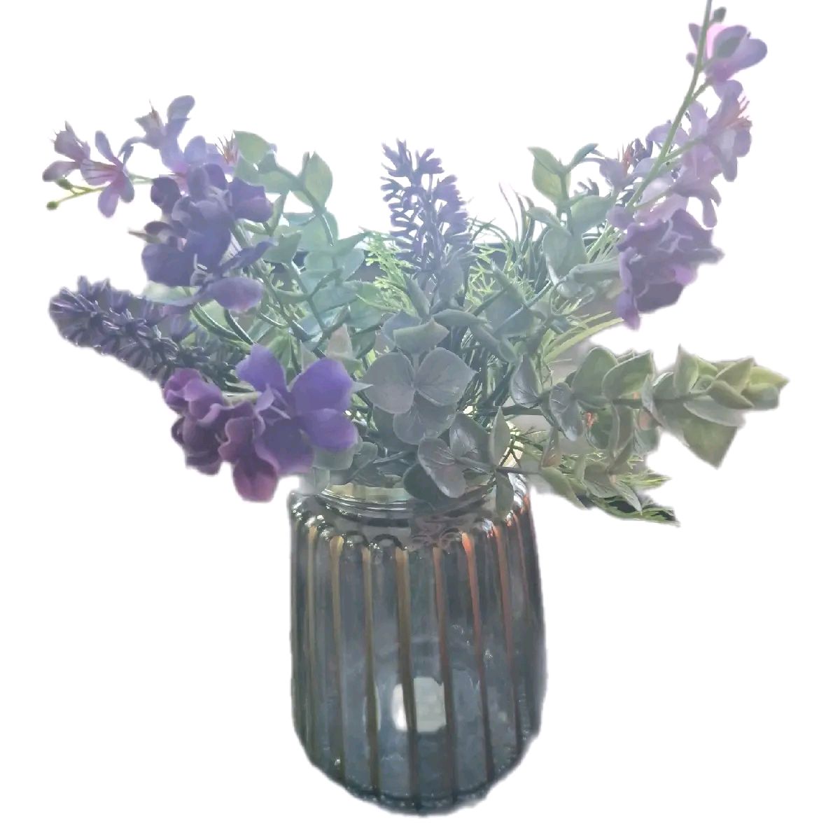 Artificial Flower Bunch, Purple Mix 31cm