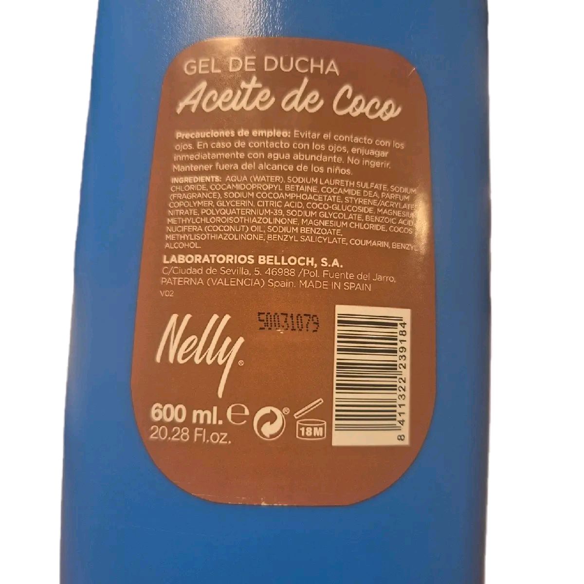 Nelly Coconut Shower Gel 600ml - Comfortable Body Care vegan