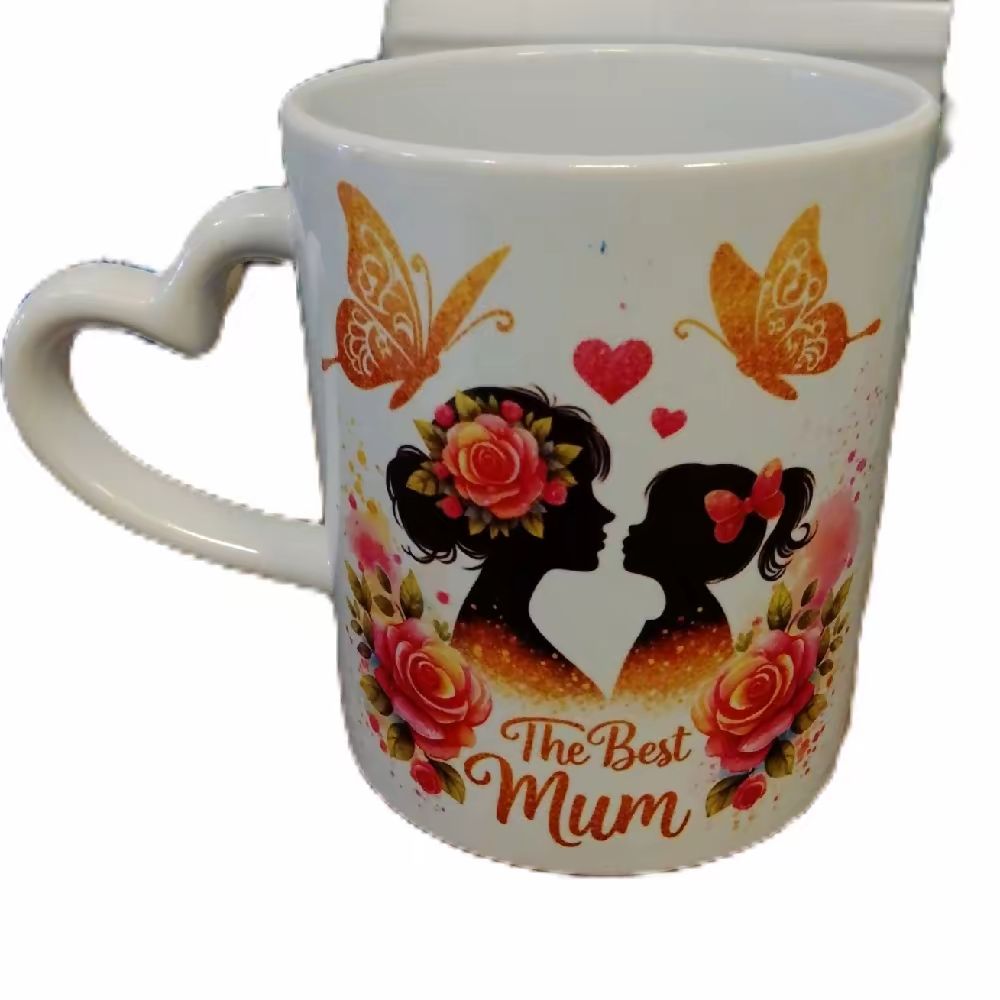 The Best Mum Heart Handled Mug