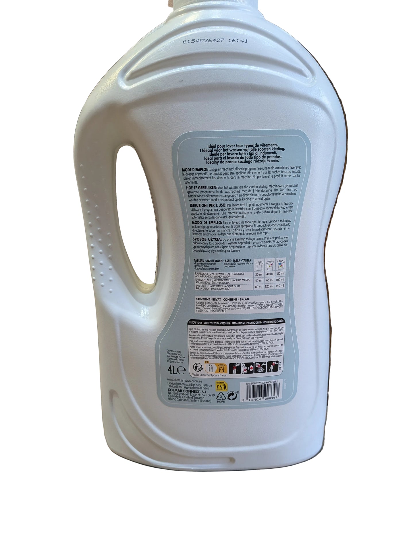 Bilore Good Cleaning Liquid Detergent featuring aloe vera and lotus flower 4L