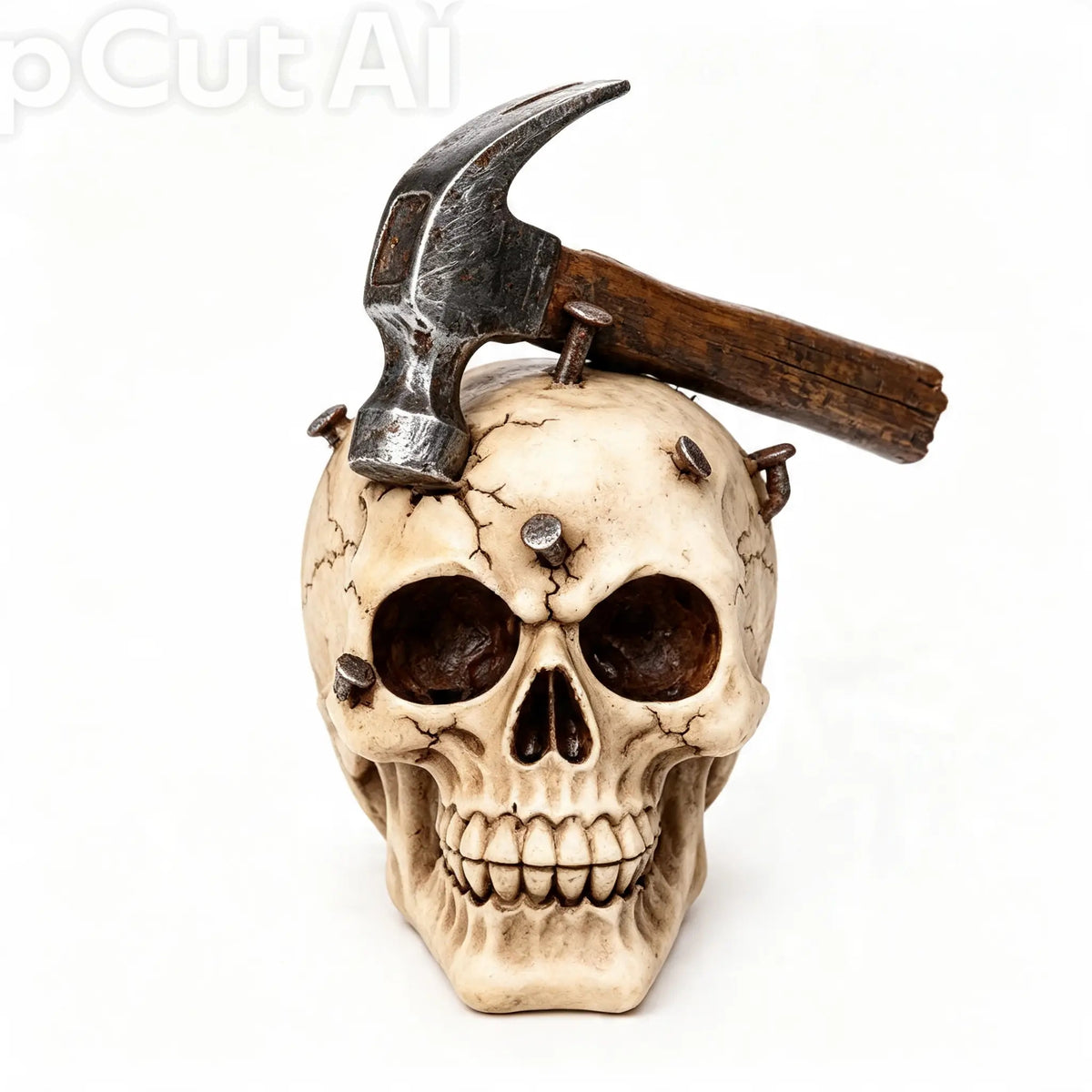 Hammered Skull with Nails