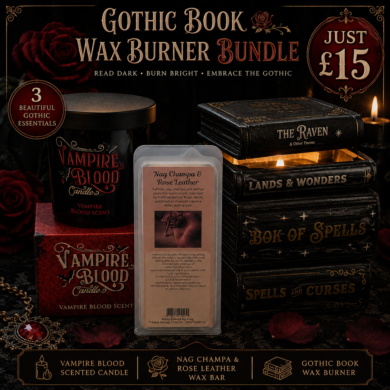Gothic wax burner bundle