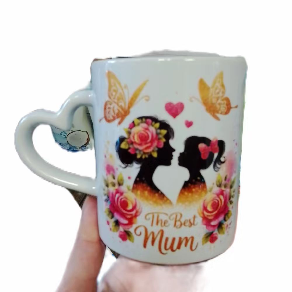 The Best Mum Heart Handled Mug