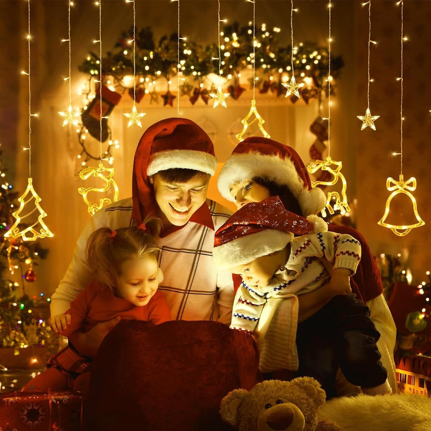 11.5ft Waterproof LED fairy curtain lights