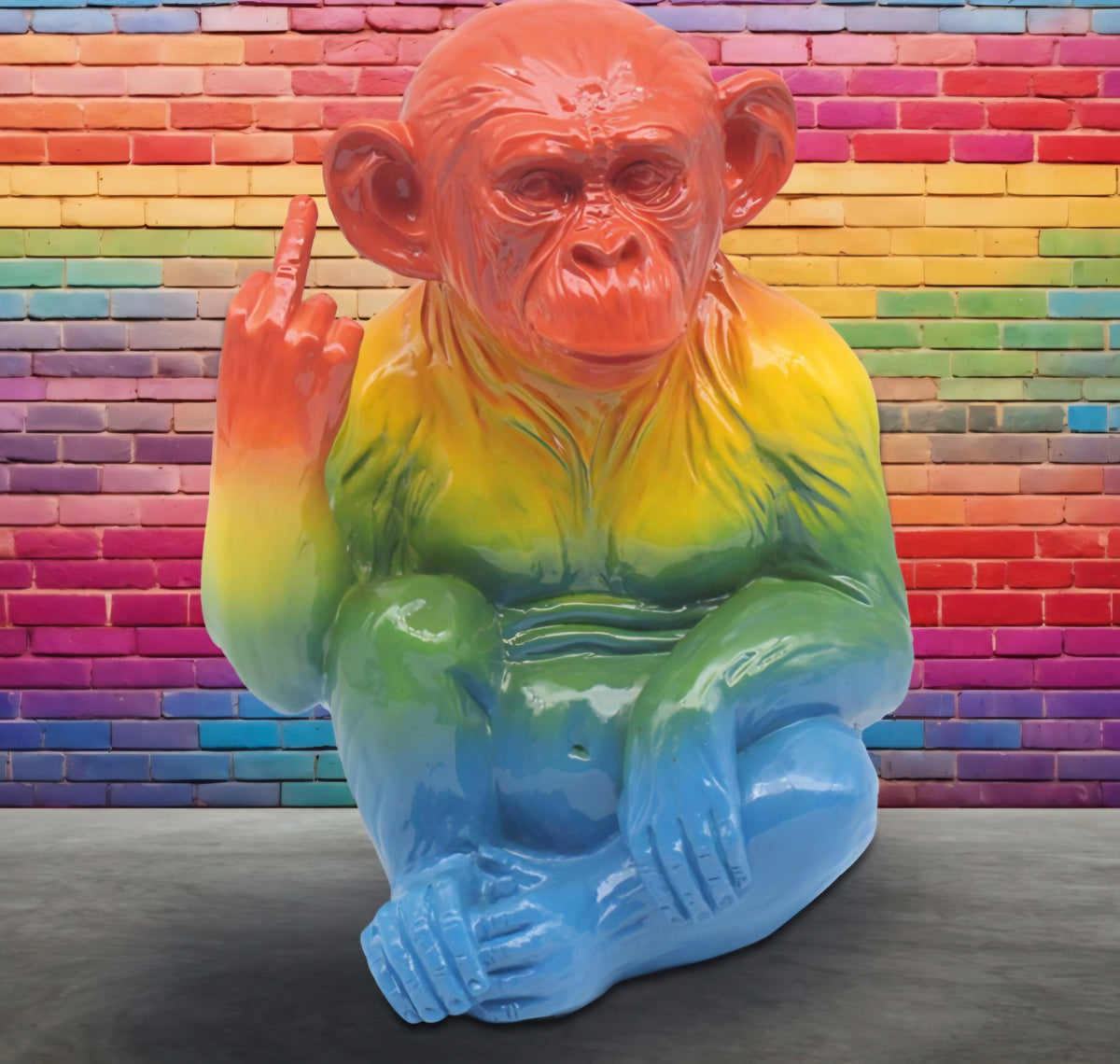 Rainbow art monkey