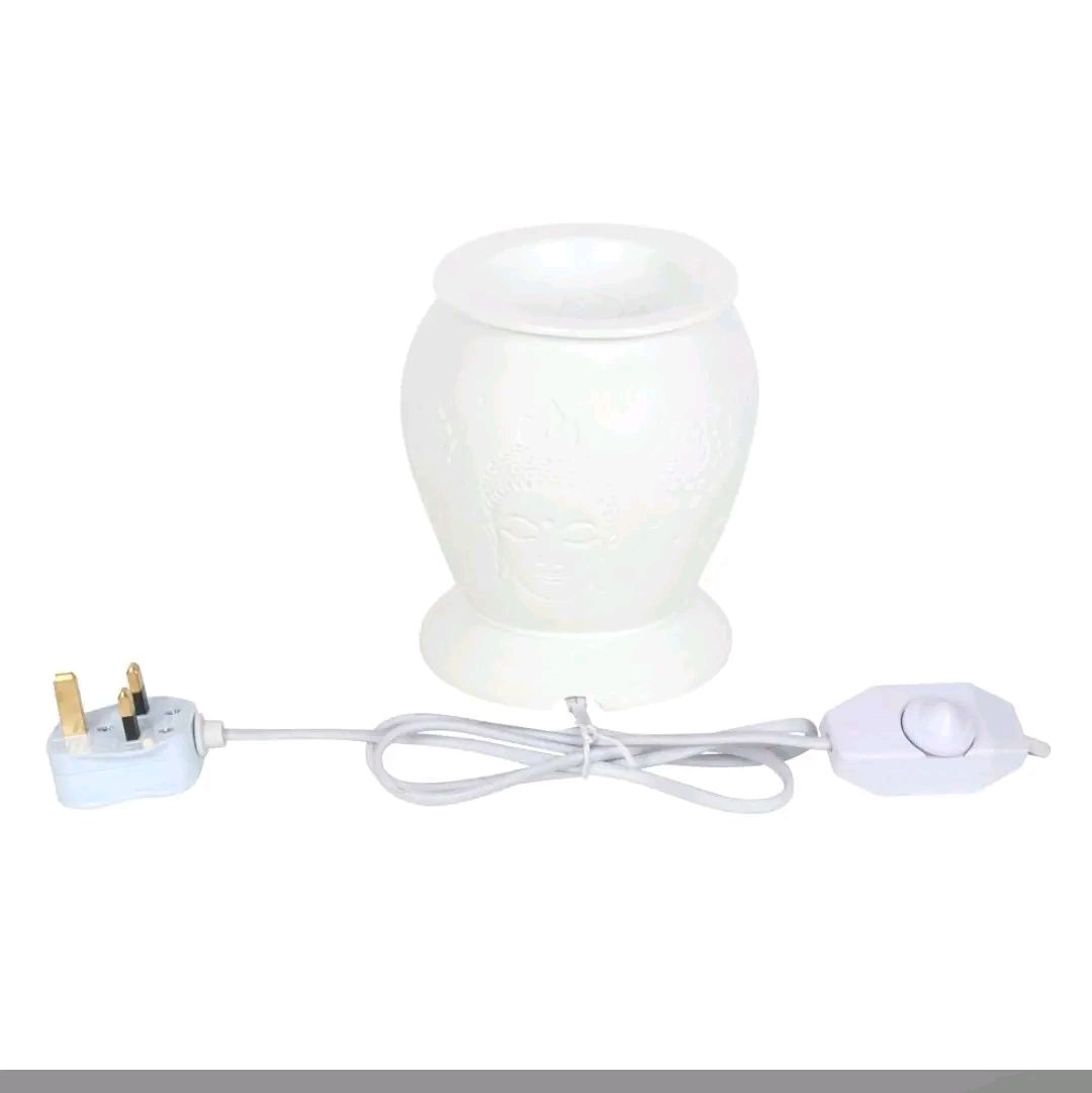 White Ceramic Buddha Electric Oil Burner